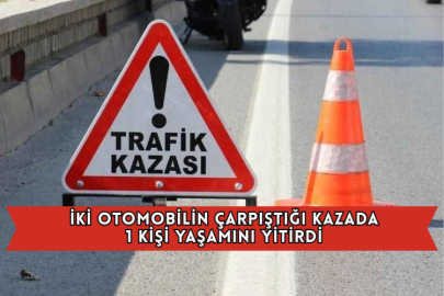 İki Otomobilin Çarpıştığı Kazada 1 Kişi Yaşamını Yitirdi