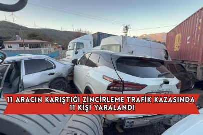 11 Aracın Karıştığı Zincirleme Trafik Kazasında 11 Kişi Yaralandı