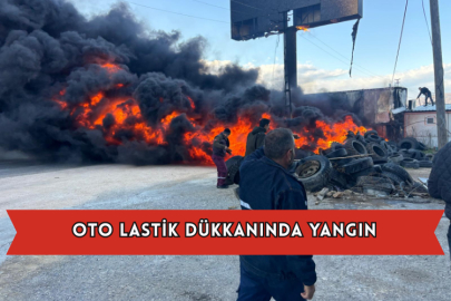 Oto Lastik Dükkanında Yangın