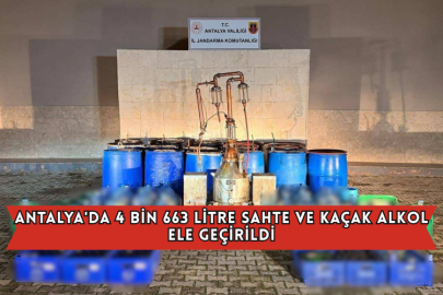 Antalya'da 4 Bin 663 Litre Sahte Ve Kaçak Alkol Ele Geçirildi