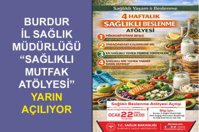 Burdur İl Sağlık Müdürlüğü’nce “sağlıklı Mutfak Atölyesi” Yarın Açılıyor