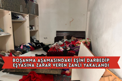 Boşanma Aşamasındaki Eşini Darbedip Eşyasına Zarar Veren Zanlı Yakalandı