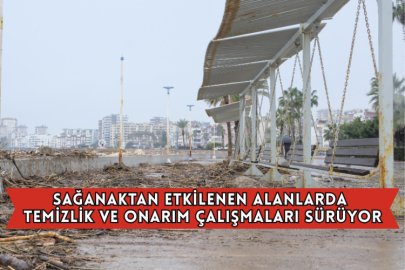 Sağanaktan Etkilenen Alanlarda Temizlik ve Onarım Çalışmaları Sürüyor