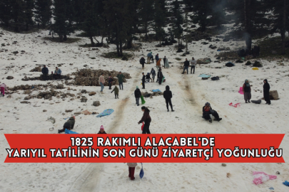 1825 Rakımlı Alacabel'de Yarıyıl Tatilinin Son Günü Ziyaretçi Yoğunluğu