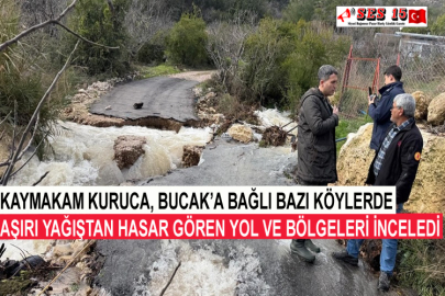 Kaymakam Kuruca, Bucak’a Bağlı Bazı Köylerde Aşırı Yağıştan Hasar Gören Yol Ve Bölgeleri İnceledi