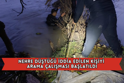 Nehre Düştüğü İddia Edilen Kişiyi Arama Çalışması Başlatıldı