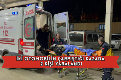 İki Otomobilin Çarpıştığı Kazada 2 Kişi Yaralandı