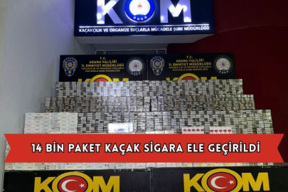14 Bin Paket Kaçak Sigara Ele Geçirildi