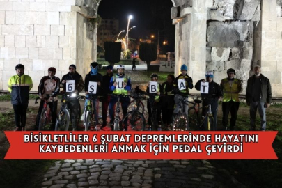 Bisikletliler 6 Şubat Depremlerinde Hayatını Kaybedenleri Anmak İçin Pedal Çevirdi