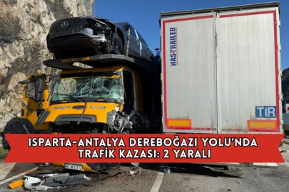 Isparta-antalya Dereboğazı Yolu’nda Trafik Kazası: 2 Yaralı