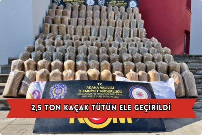 2,5 Ton Kaçak Tütün Ele Geçirildi