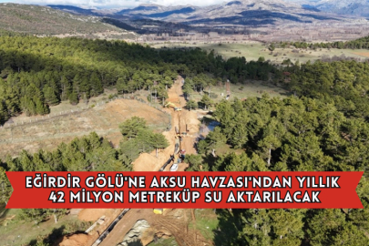 Eğirdir Gölü'ne Aksu Havzası'ndan Yıllık 42 Milyon Metreküp Su Aktarılacak