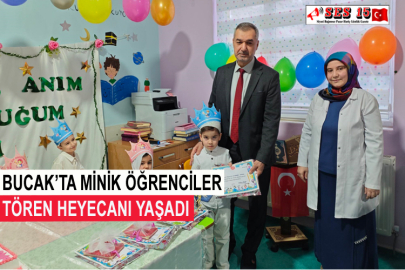 Bucak’ta Minik Öğrenciler Tören Heyecanı Yaşadı