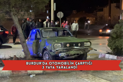 Burdur'da Otomobilin Çarptığı 3 Yaya Yaralandı