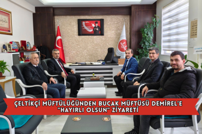 Çeltikçi Müftülüğünden Bucak Müftüsü Demirel’e "Hayırlı Olsun" Ziyareti