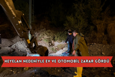 Heyelan Nedeniyle Ev Ve Otomobil Zarar Gördü
