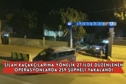 Silah Kaçakçılarına Yönelik 27 İlde Düzenlenen Operasyonlarda 259 Şüpheli Yakalandı