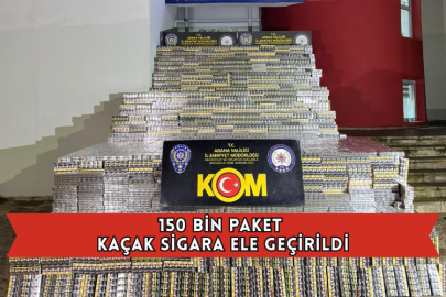 150 Bin Paket Kaçak Sigara Ele Geçirildi