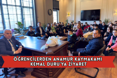 Öğrencilerden Anamur Kaymakamı Kemal Duru'ya Ziyaret
