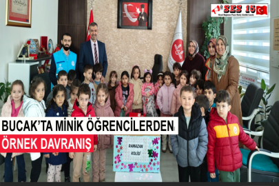 Bucak’ta Minik Öğrencilerden Örnek Davranış