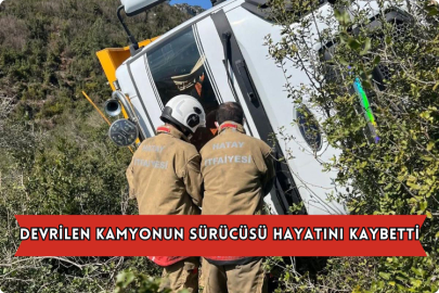 Devrilen Kamyonun Sürücüsü Hayatını Kaybetti