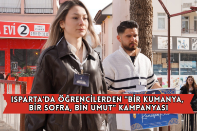 Isparta'da Öğrencilerden "Bir Kumanya, Bir Sofra, Bin Umut" Kampanyası