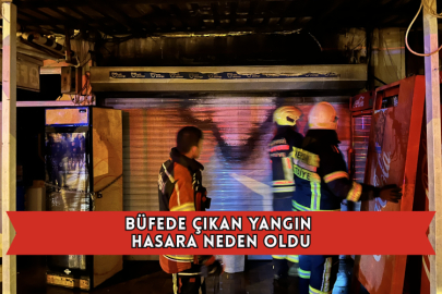 Büfede Çıkan Yangın Hasara Neden Oldu