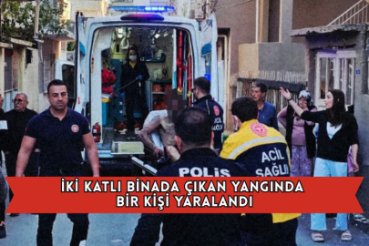 İki Katlı Binada Çıkan Yangında Bir Kişi Yaralandı