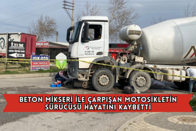 Beton Mikseri İle Çarpışan Motosikletin Sürücüsü Hayatını Kaybetti
