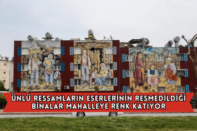 Ünlü Ressamların Eserlerinin Resmedildiği Binalar Mahalleye Renk Katıyor