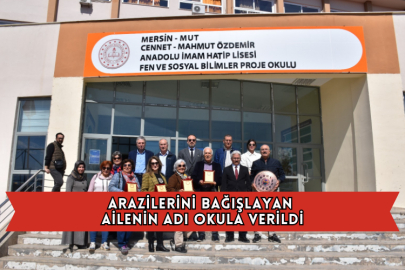 Arazilerini Bağışlayan Ailenin Adı Okula Verildi