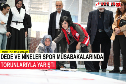 Dede Ve Nineler Spor Müsabakalarında Torunlarıyla Yarıştı