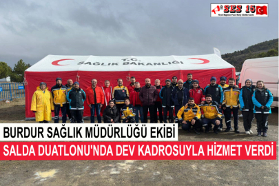 Burdur Sağlık Müdürlüğü Ekibi Salda Duatlonu'nda Dev Kadrosuyla Hizmet Verdi