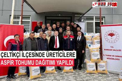 Çeltikçi İlçesinde Üreticilere Aspir Tohumu Dağıtımı Yapıldı