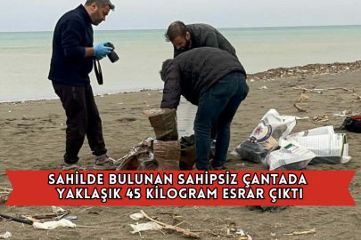 Sahilde Bulunan Sahipsiz Çantada Yaklaşık 45 Kilogram Esrar Çıktı