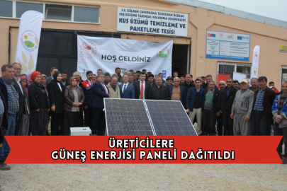Üreticilere Güneş Enerjisi Paneli Dağıtıldı