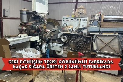 Geri Dönüşüm Tesisi Görünümlü Fabrikada Kaçak Sigara Üreten 2 Zanlı Tutuklandı