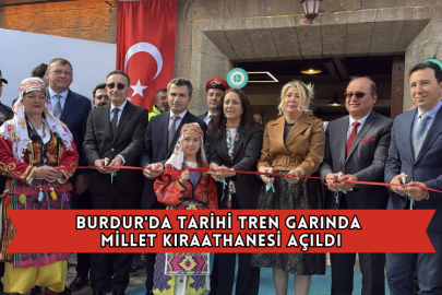 Burdur'da Tarihi Tren Garında Millet Kıraathanesi Açıldı