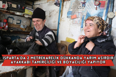Isparta'da 2 Metrekarelik Dükkanda Yarım Asırdır Ayakkabı Tamirciliği ve Boyacılığı Yapıyor