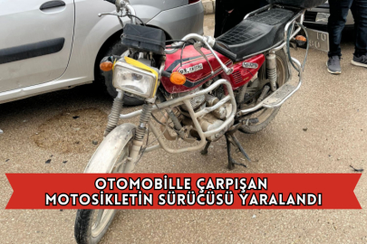 Otomobille Çarpışan Motosikletin Sürücüsü Yaralandı