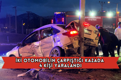 İki Otomobilin Çarpıştığı Kazada 4 Kişi Yaralandı