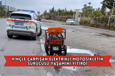 Vinçle Çarpışan Elektrikli Motosikletin Sürücüsü Yaşamını Yitirdi