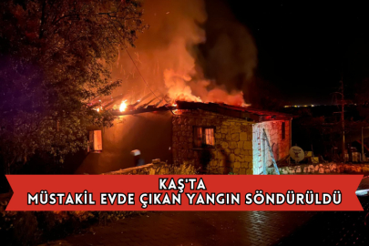 Kaş'ta Müstakil Evde Çıkan Yangın Söndürüldü