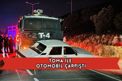 Toma İle Otomobil Çarpıştı