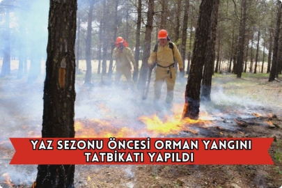 Yaz Sezonu Öncesi Orman Yangını Tatbikatı Yapıldı