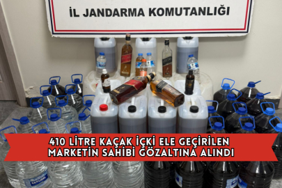 410 Litre Kaçak İçki Ele Geçirilen Marketin Sahibi Gözaltına Alındı