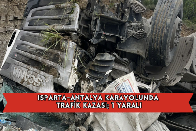 Isparta-Antalya Karayolunda Trafik Kazası; 1 Yaralı