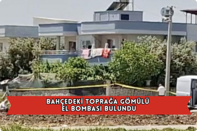 Bahçedeki Toprağa Gömülü El Bombası Bulundu
