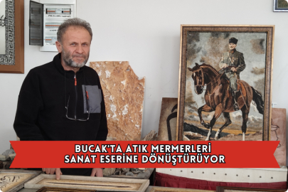 Bucak'ta Atık Mermerleri Sanat Eserine Dönüştürüyor