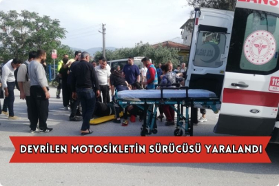 Devrilen Motosikletin Sürücüsü Yaralandı